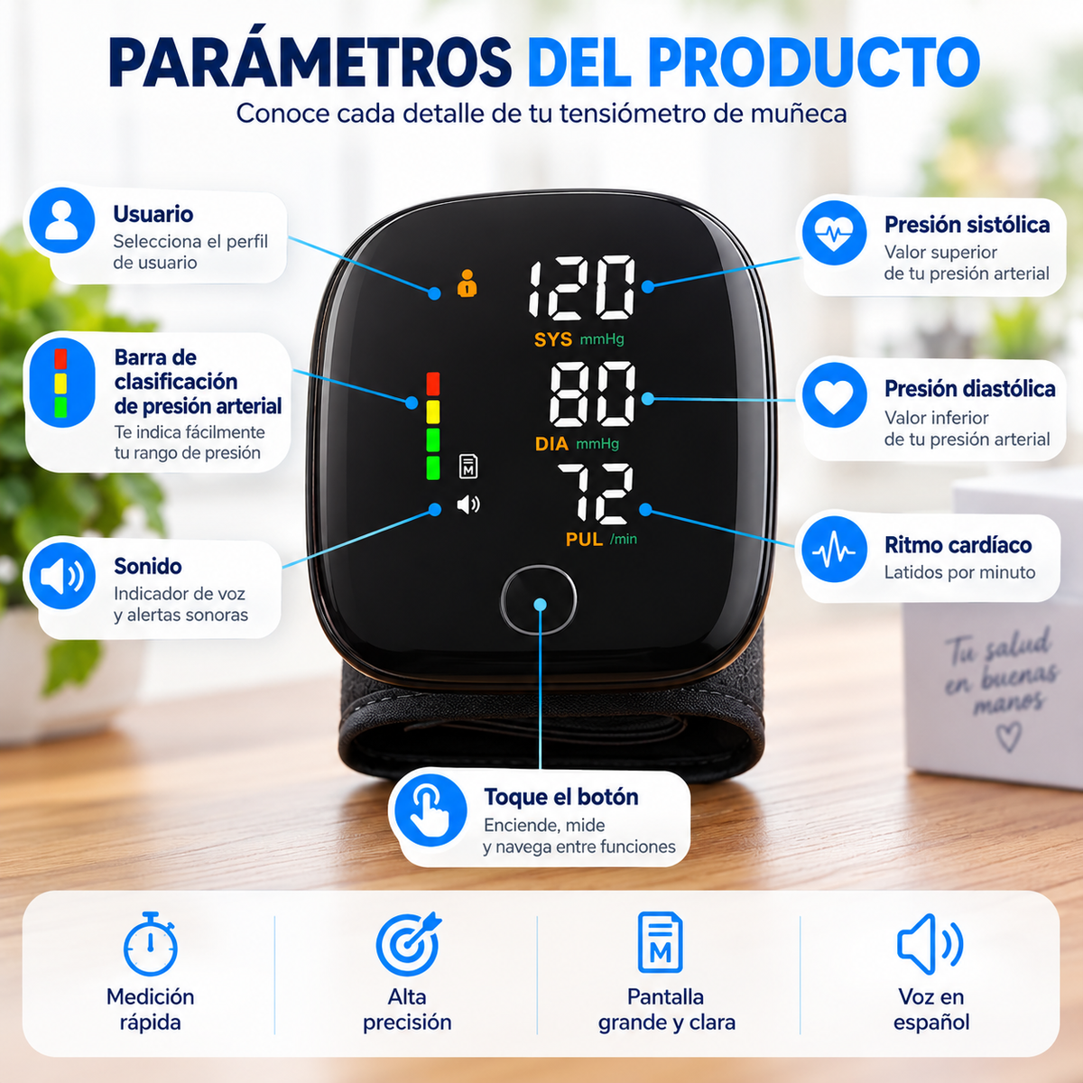 Tensiómetro Digital De Muñeca